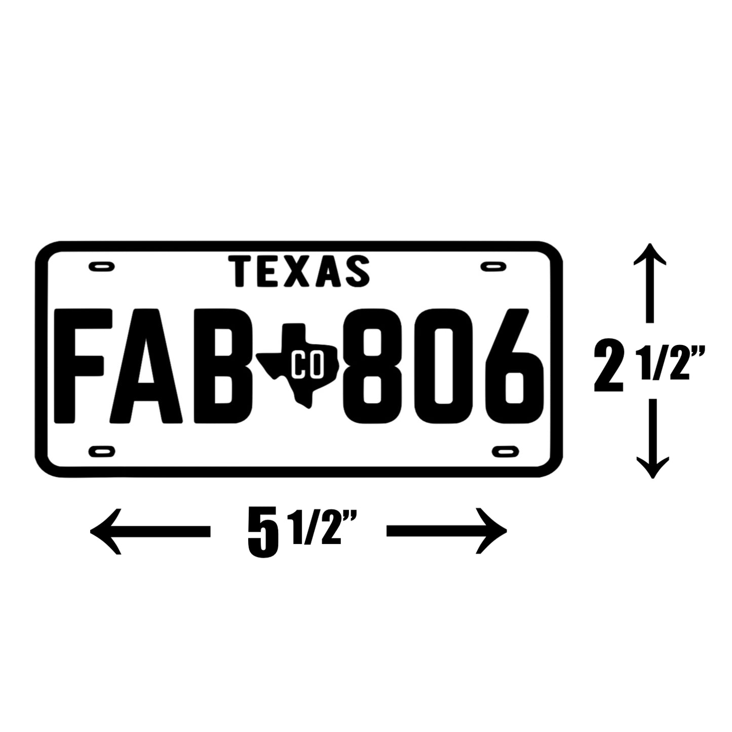 Small Plate Decal